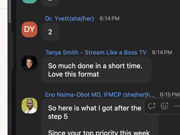 Tanya Smith from Stream Like a Boss TV: So much done in a short time. Love this format.